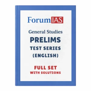Forum IAS PRELIMS TEST SERIES 2026 With Solution | English Medium | Test 1-40