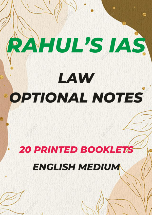 Law optional Printed Notes Law optional Printed Notes