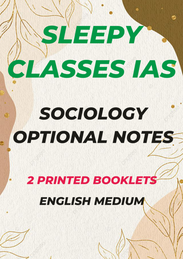Sleepy Classes IAS Sociology Optional Printed Notes